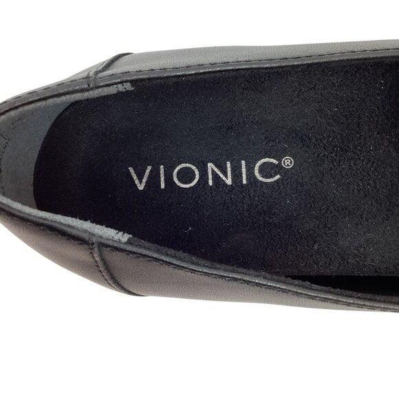 Vionic Kensley Womens 8.5 Black Leather Loafers Comfortable Slip-On NWOT - Picture 8 of 9